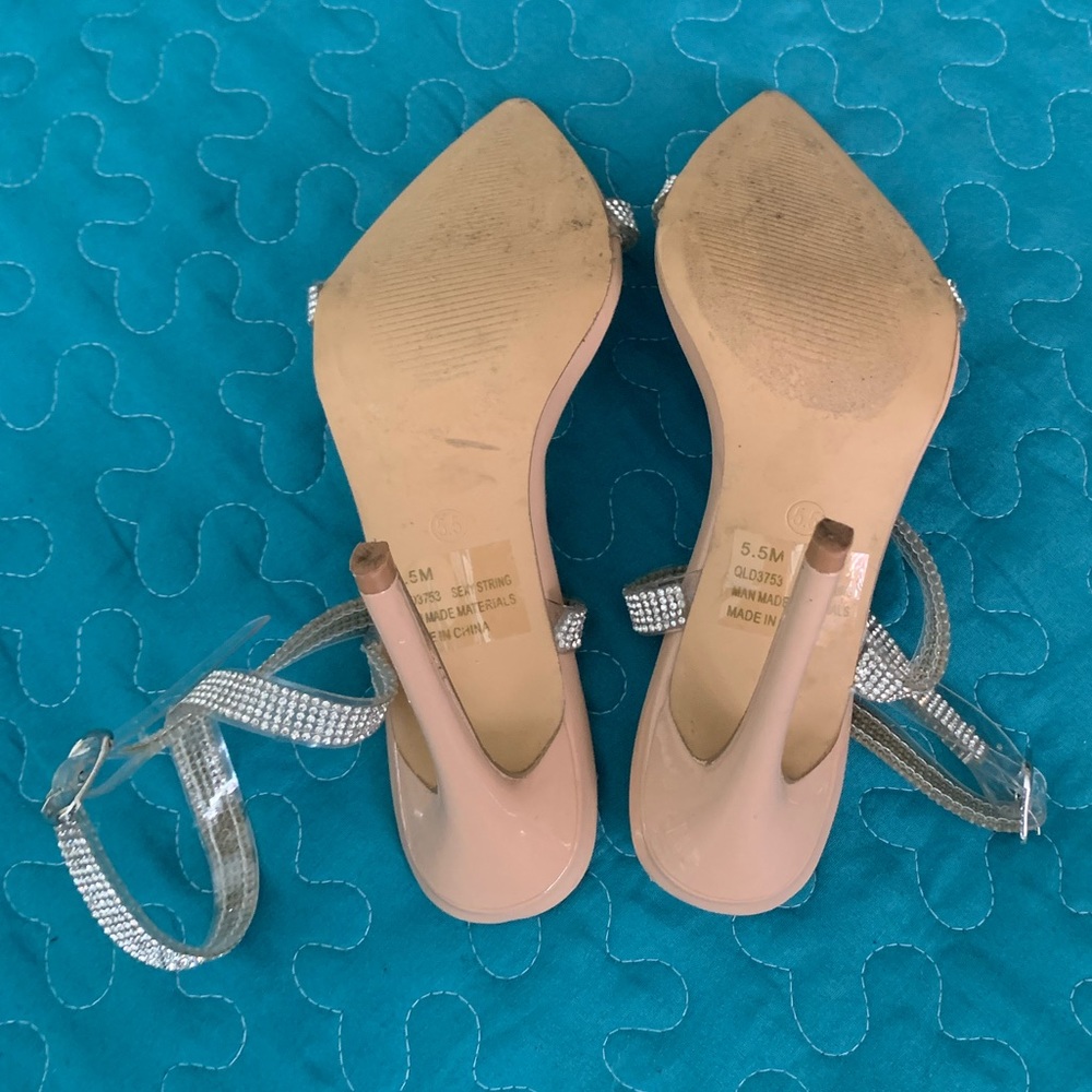 CAPE ROBBIN -Rhinestones Clear Straps Heels - Picture 9 of 11